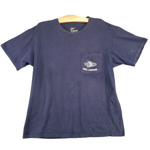 Reel Legends Men's T-Shirt Blue Large Short Sleeve Crew Neck Preshrunk Cotton